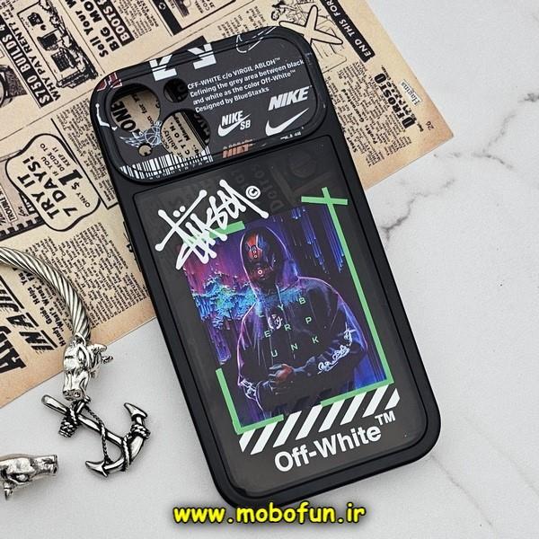 قاب گوشی iPhone 14 آیفون فانتزی دو تکه اورجینال Unique Case طرح نایکی OFF-WHITE محافظ لنز دار کد 90